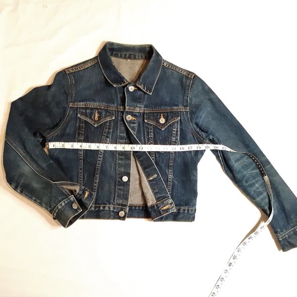 Denim Jean Cotton Long Sleeve 90's Grunge Jacket Top Vintage EUC Medium - Picture 10 of 13